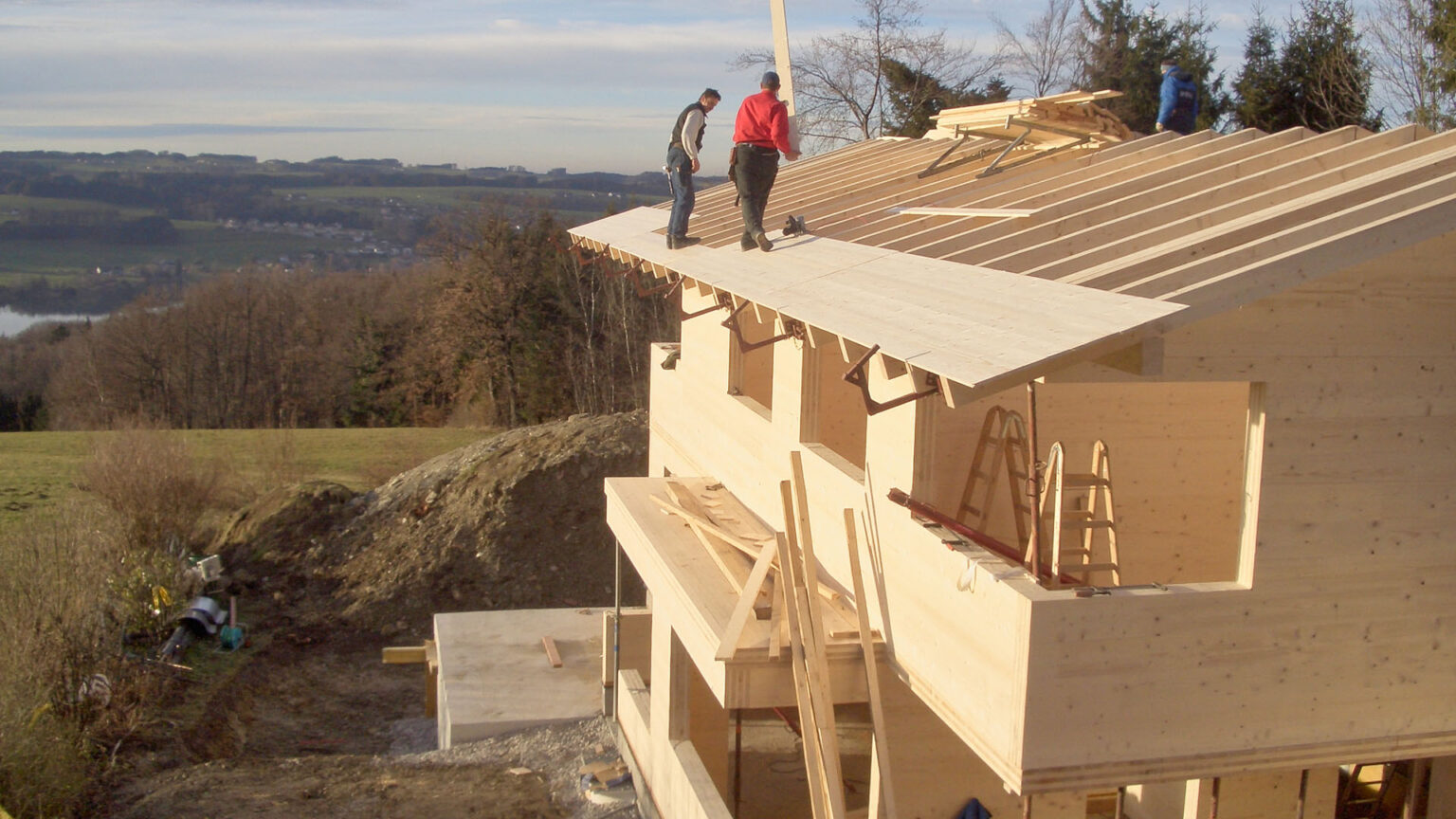 ADLHART Architekten Einfamilienhaus Massivholz KLH Mattsee
